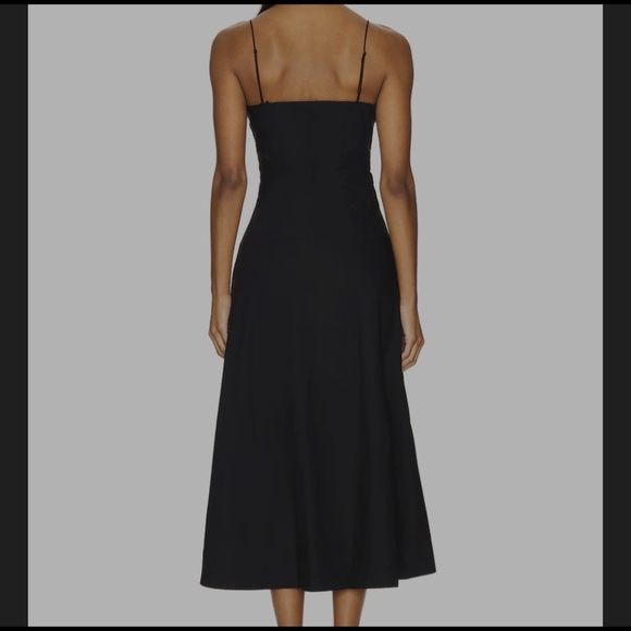 Faithfull the Brand Black Spaghetti-Strap Slip Midi Dress - Picture 4 of 7